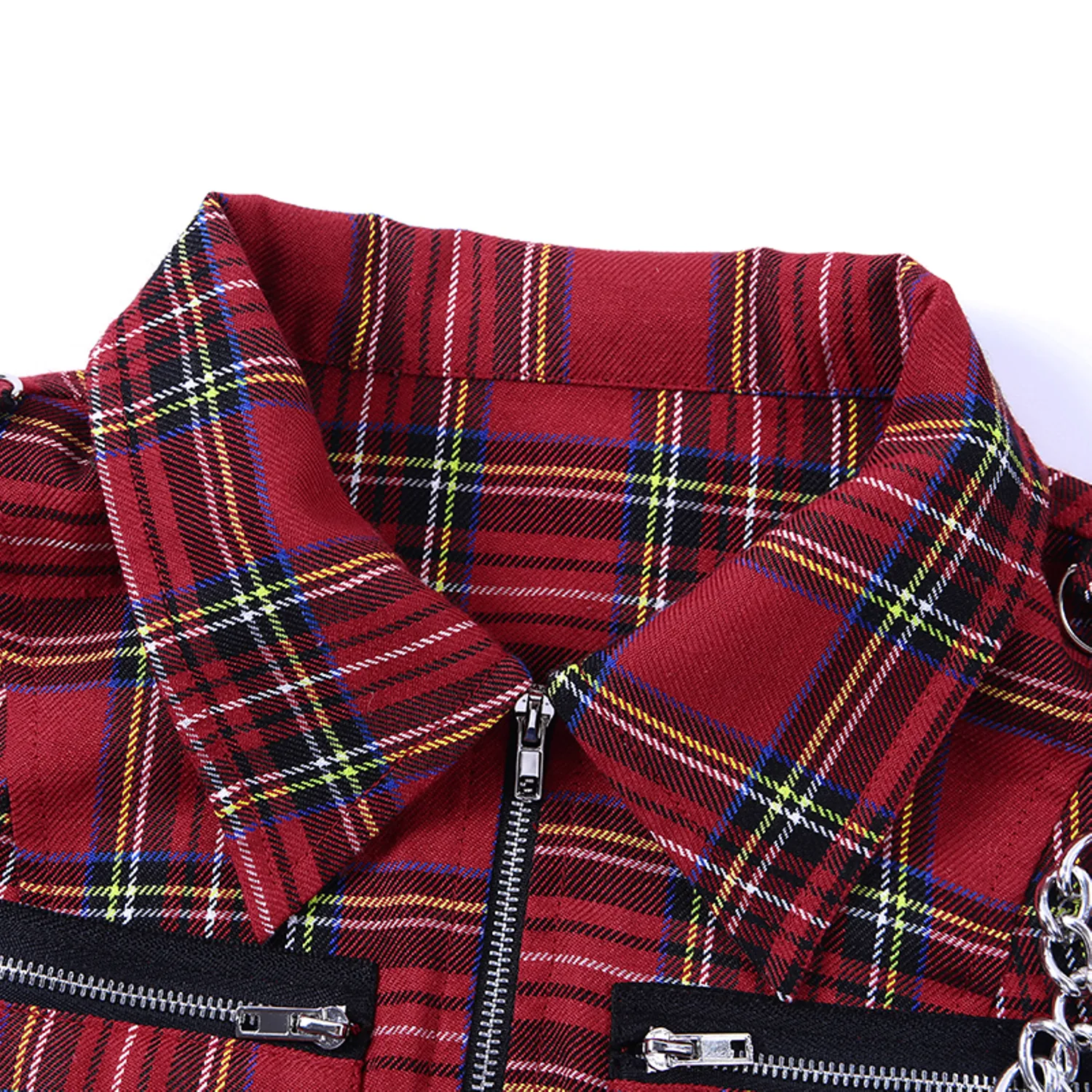 Women's Summer Casual Cotton Plaid Zipper Vest