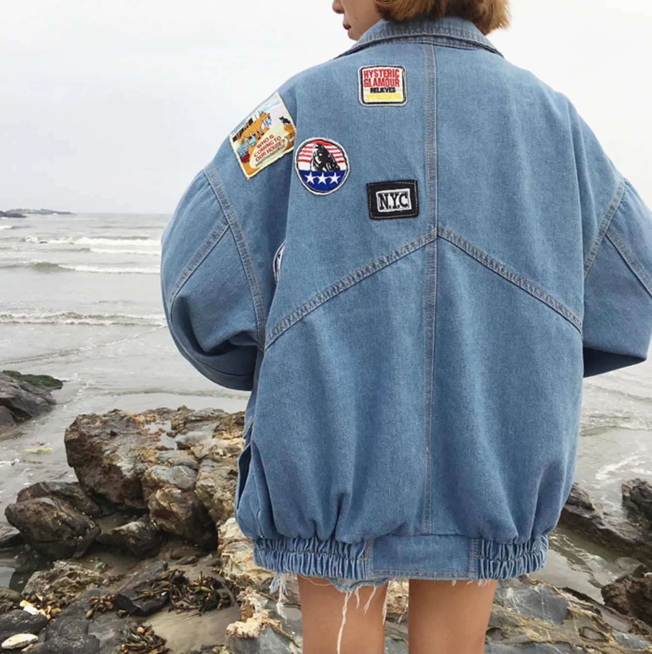 Women's Vintage Long Sleeve Denim Jacket