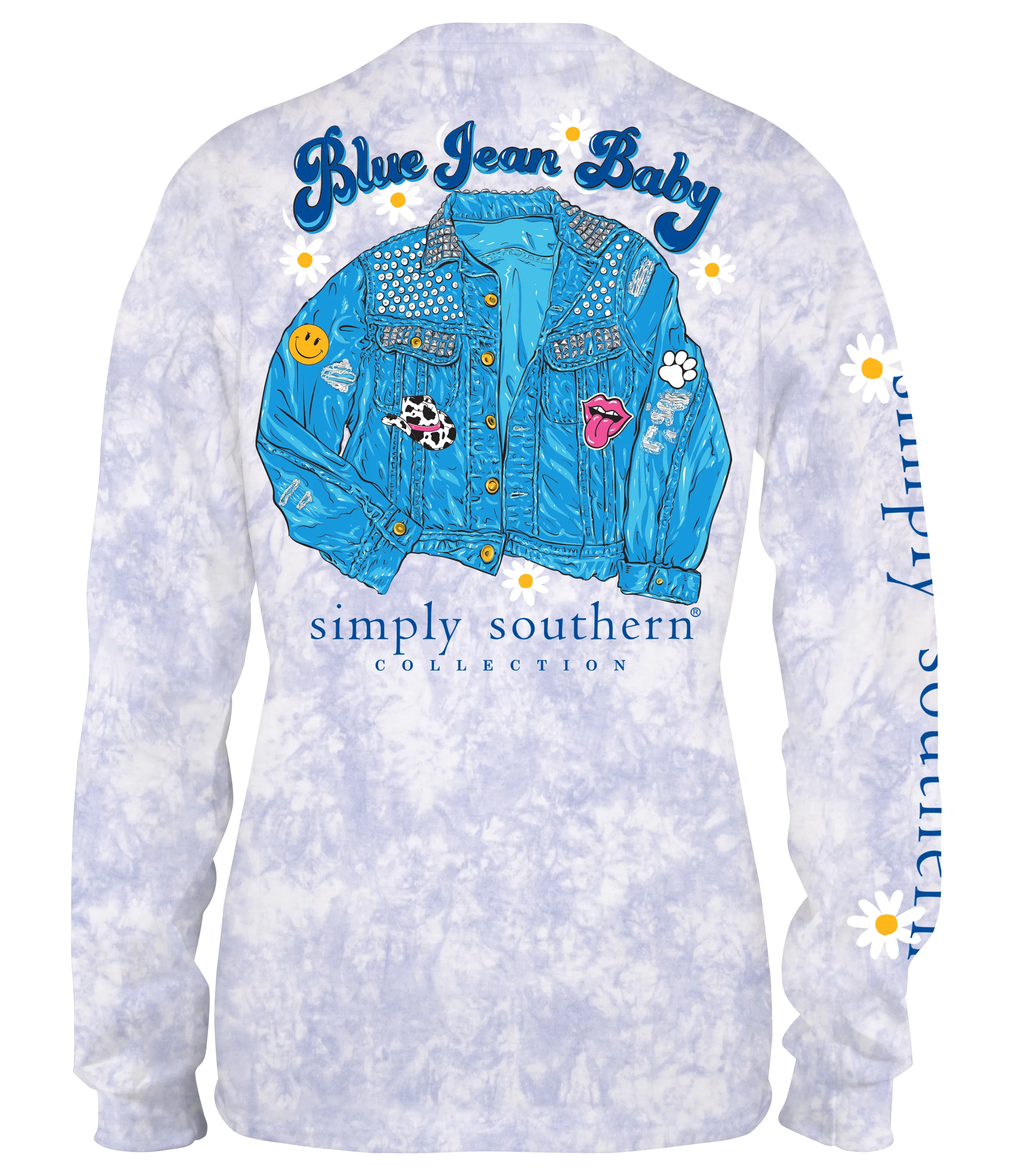 Youth 'Blue Jean Baby' Tie Dye  Long Sleeve Tee by Simply Southern