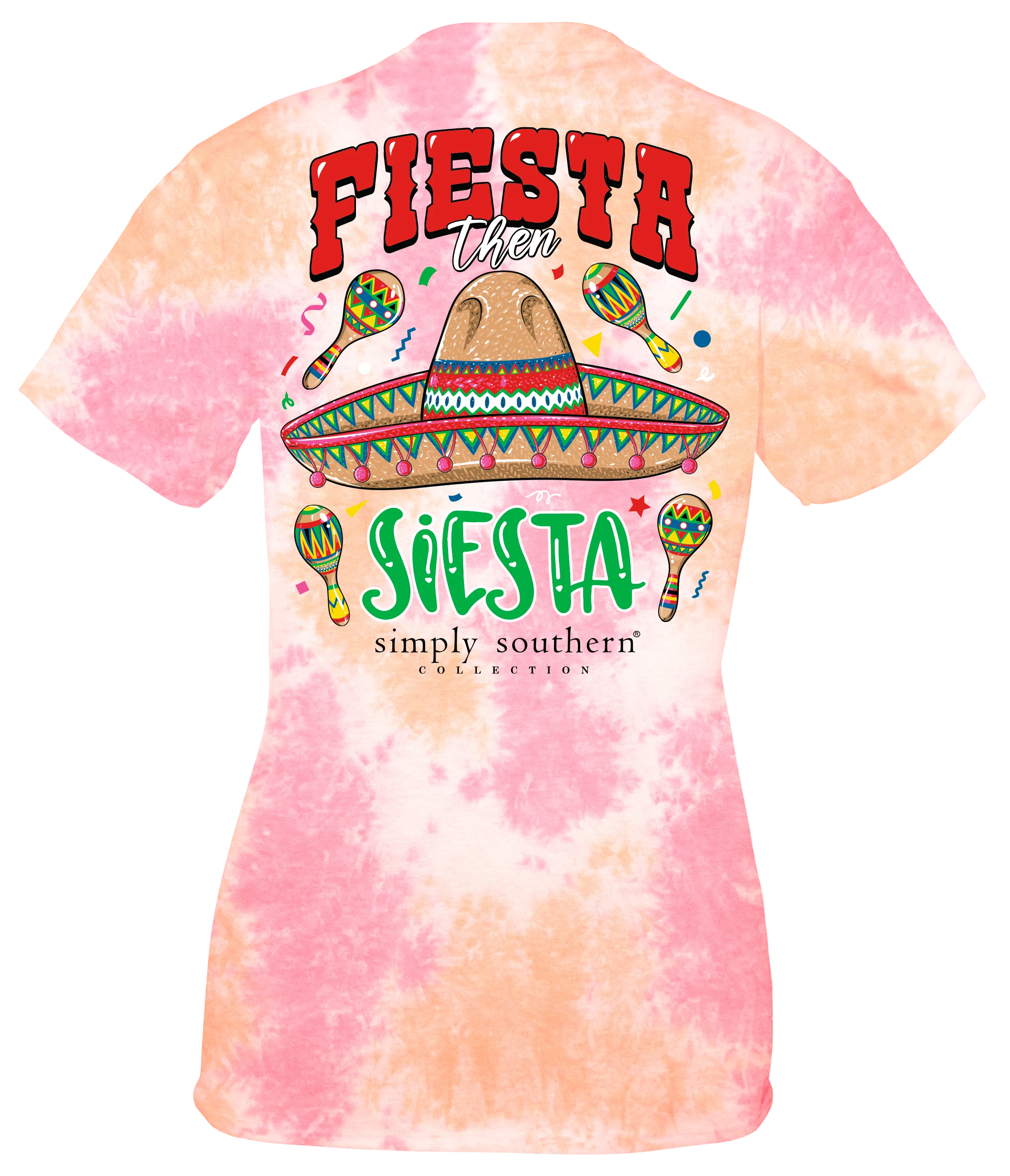 Youth 'Fiesta Then Siesta' Tie Dye Short Sleeve Tee by Simply Southern