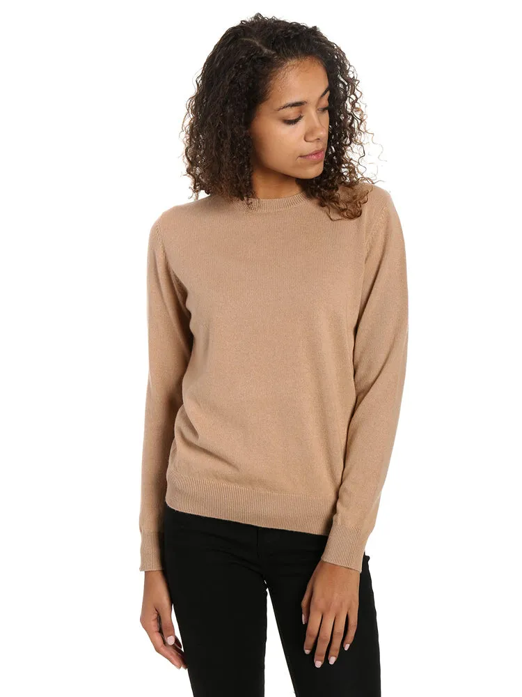 Zainuno Moizni Women's 100% Cashmere Classic Crew Neck Sweater