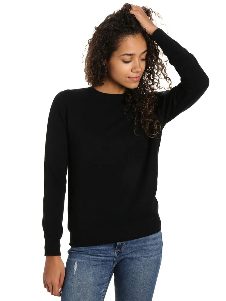 Zainuno Moizni Women's 100% Cashmere Classic Crew Neck Sweater